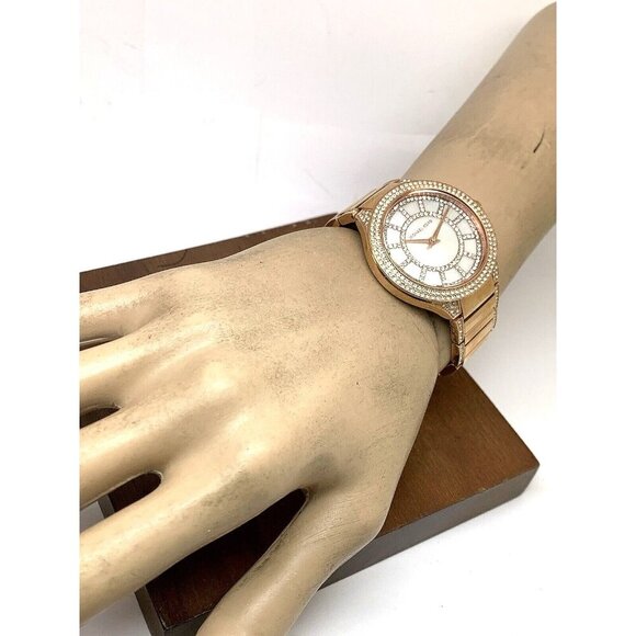 Michael Kors Women's Watch MK3313 Kerry Quartz Mother of Pearl Rose Gold Steel - Picture 4 of 13